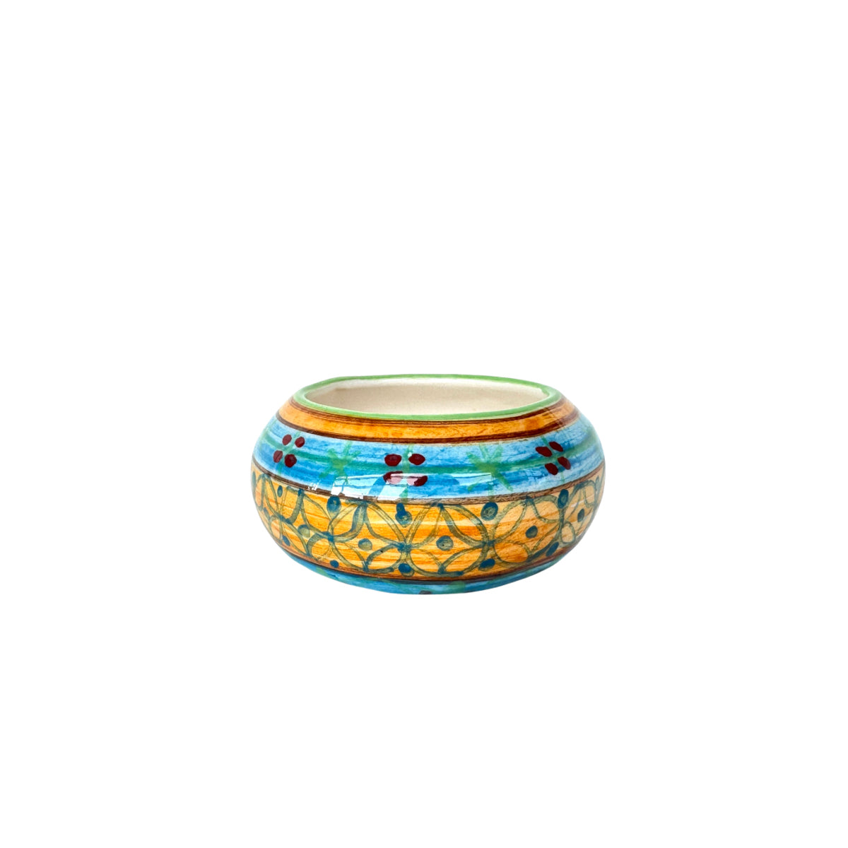 Ceramic Hand-Painted Tiny Bowl - Green