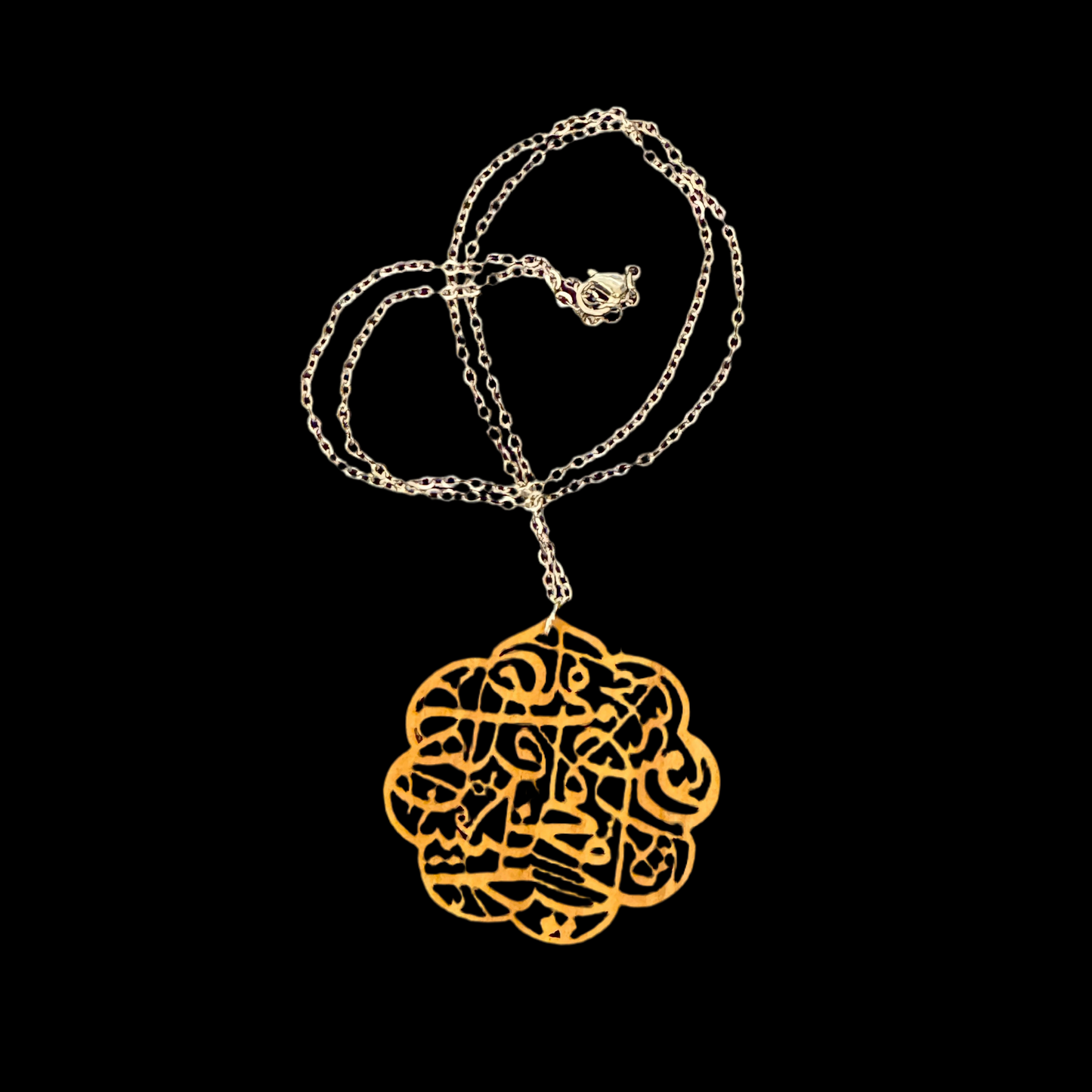 Olive Wood Pendant - "There is something worth living for"