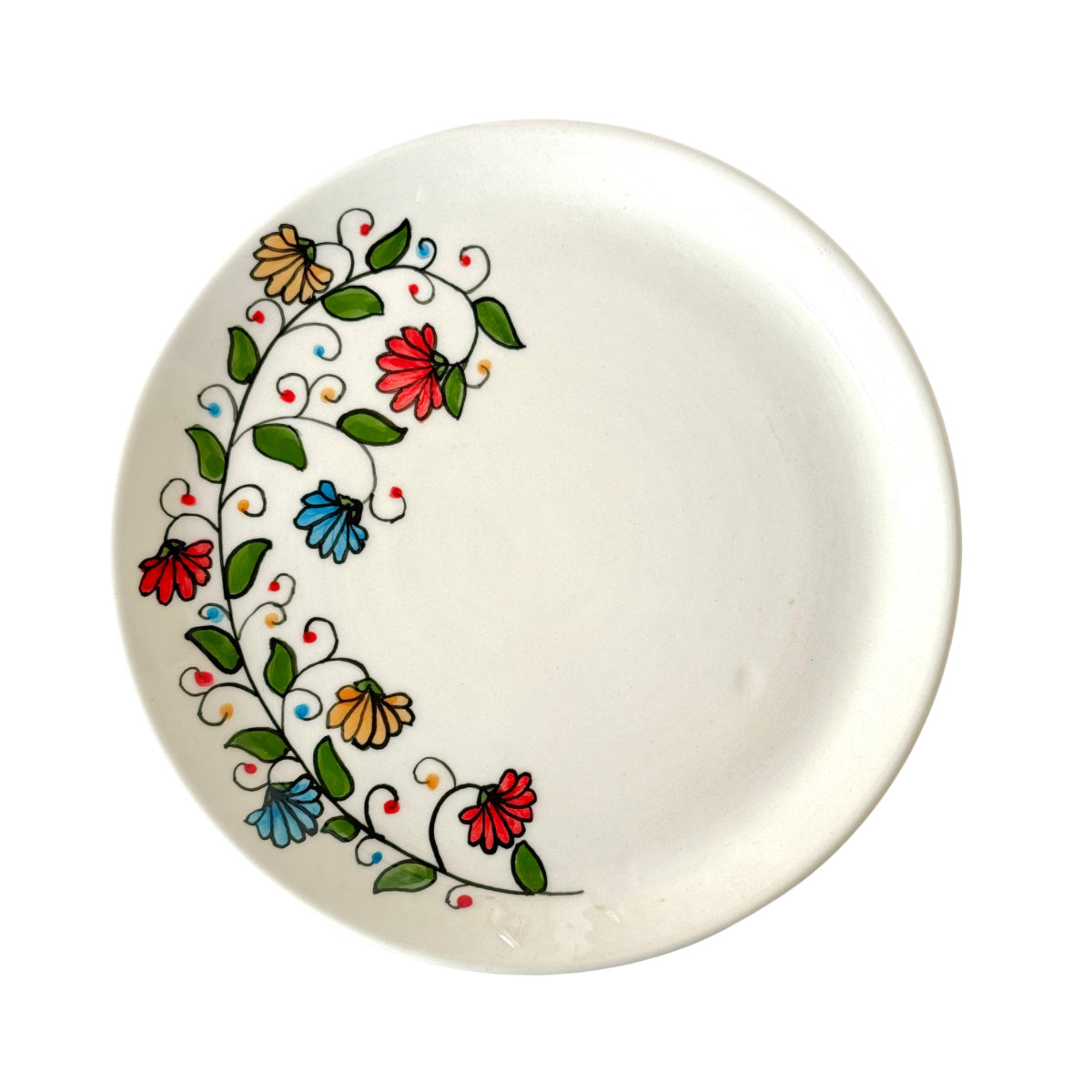 Ceramic Plate (10”) - Floral