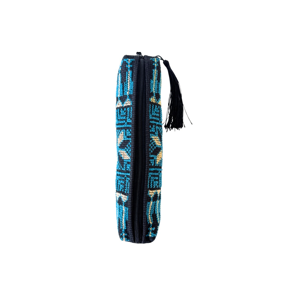 Embroidered Makeup Bag (8”) - Blue