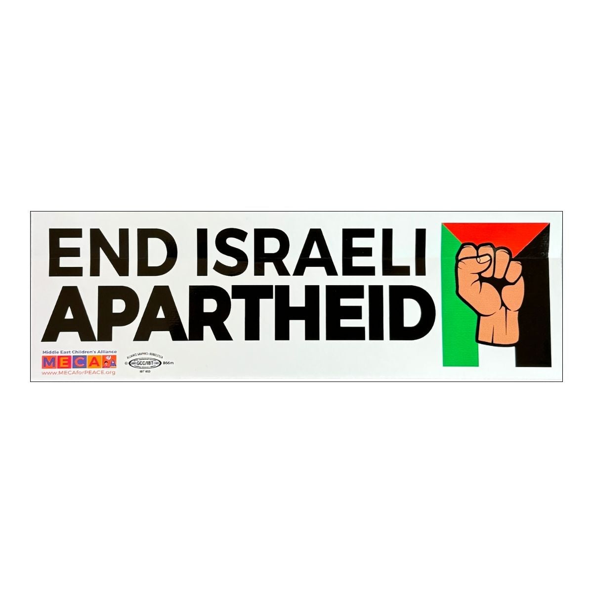 End Israeli Apartheid Bumper Stickers