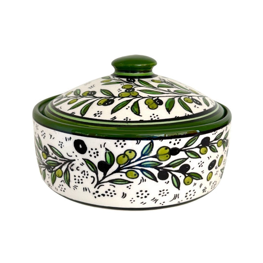 Ceramic Covered Casserole - Olives