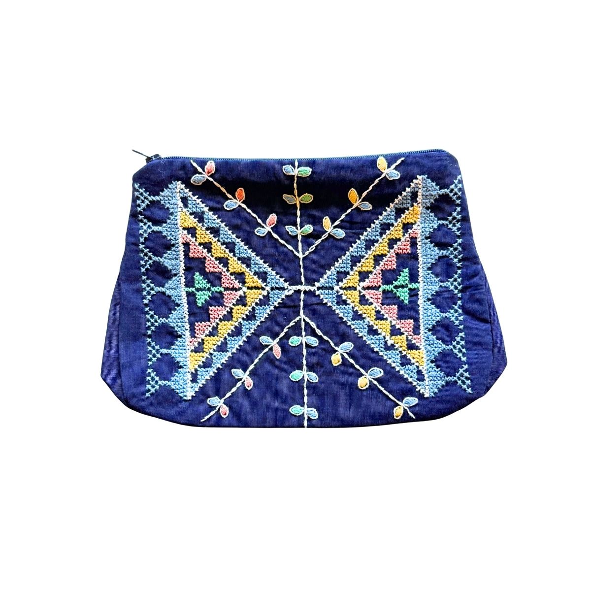 Embroidered Bashmir Purse - Blue