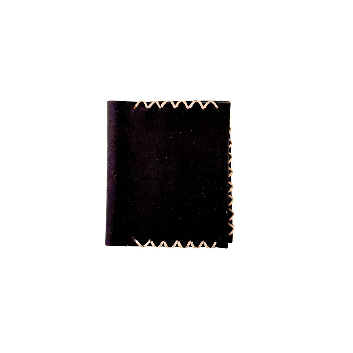 Leather Vertical Bi-Fold Wallet (Small) - Black