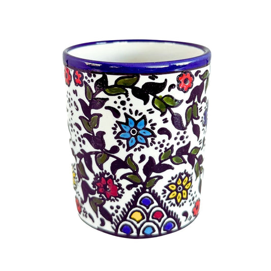 Ceramic Mug without Handle - Multicolored Vine