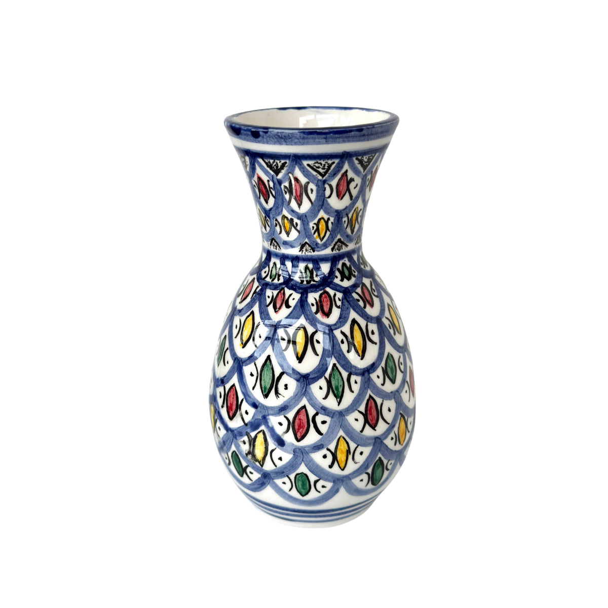 Ceramic Vase - Blue Floral (Large)