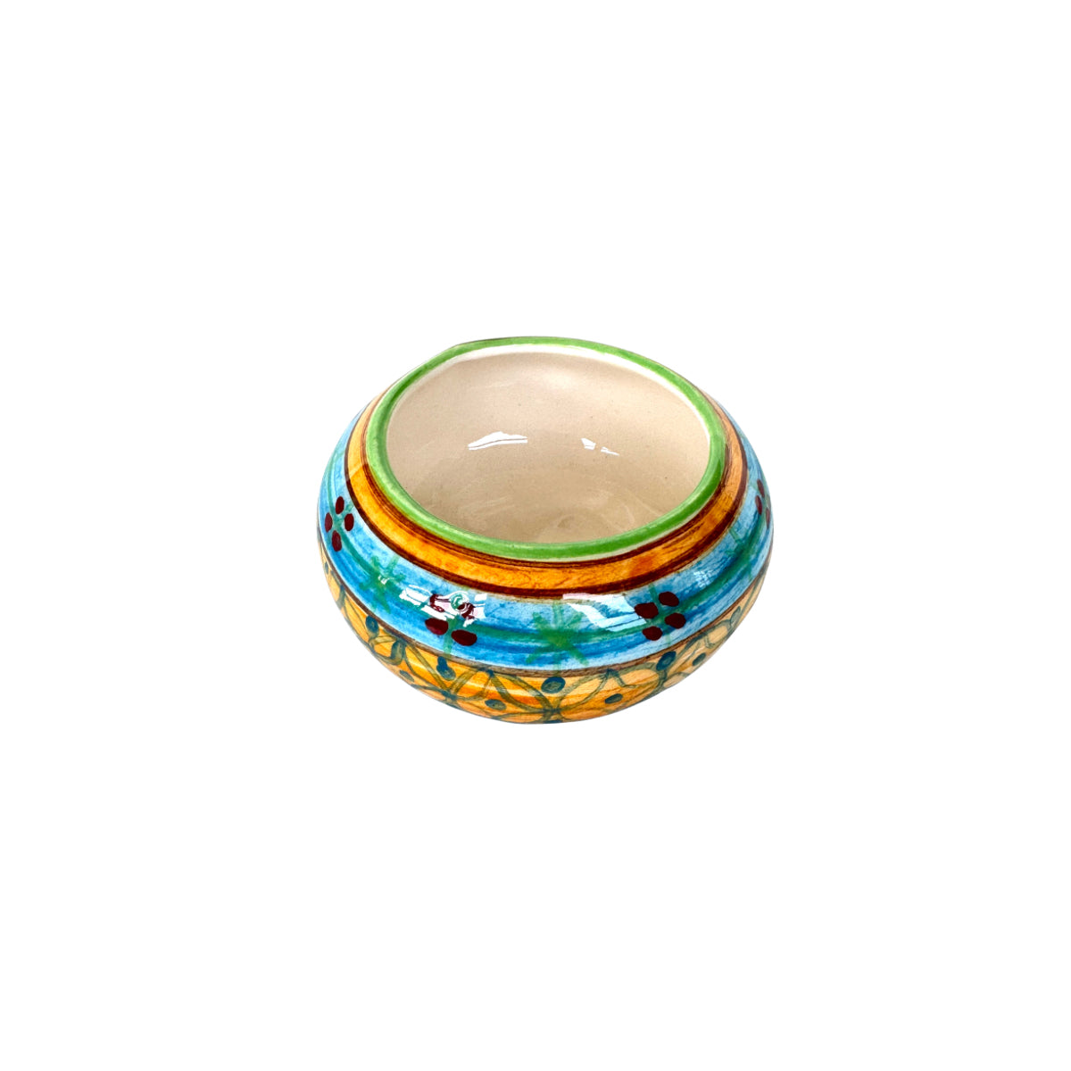 Ceramic Hand-Painted Tiny Bowl - Green