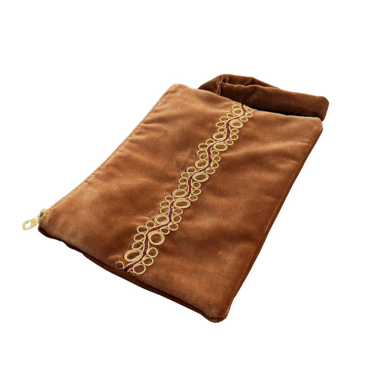 Velvet Tahriri Pouch - Brown