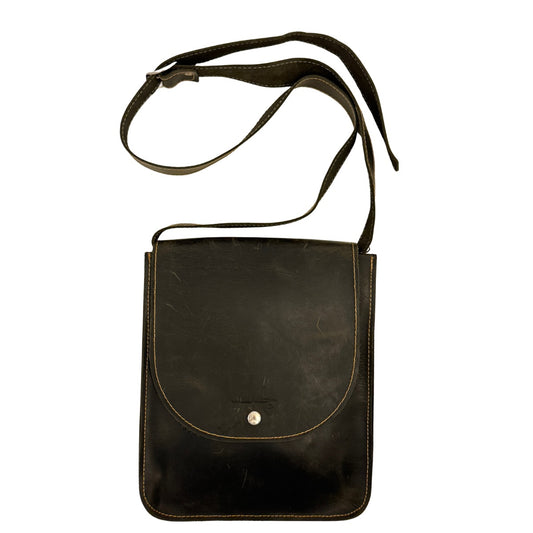 Leather Bag (One Snap) - Dark Espresso Brown