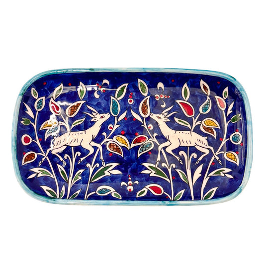Ceramic Rectangular Plate (13”) - Gazelle