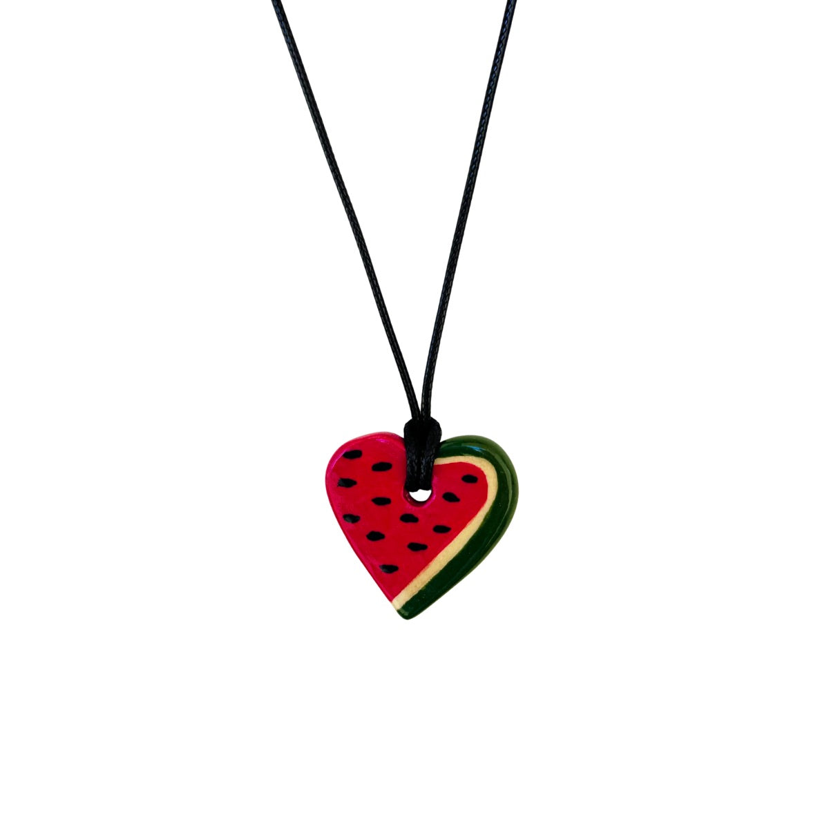 Handmade Watermelon Pendant - Heart