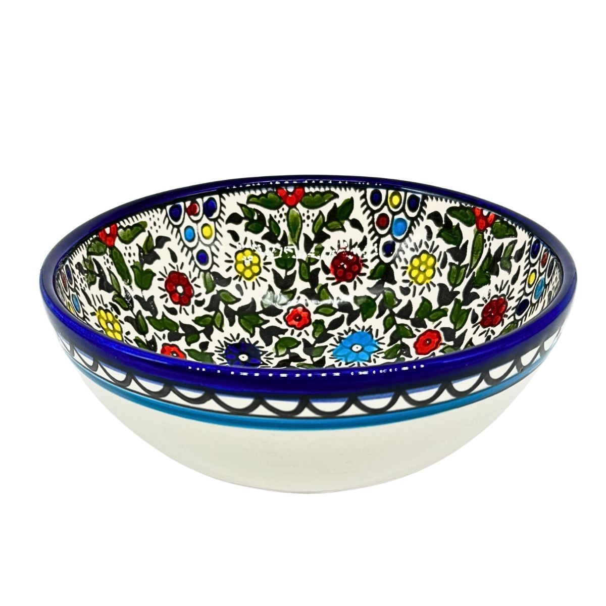 Ceramic Bowl 7" - Multicolor Vine