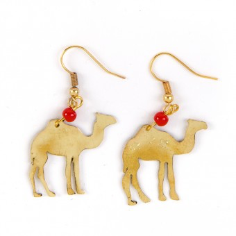 Bedouin Brass Earring - Camel