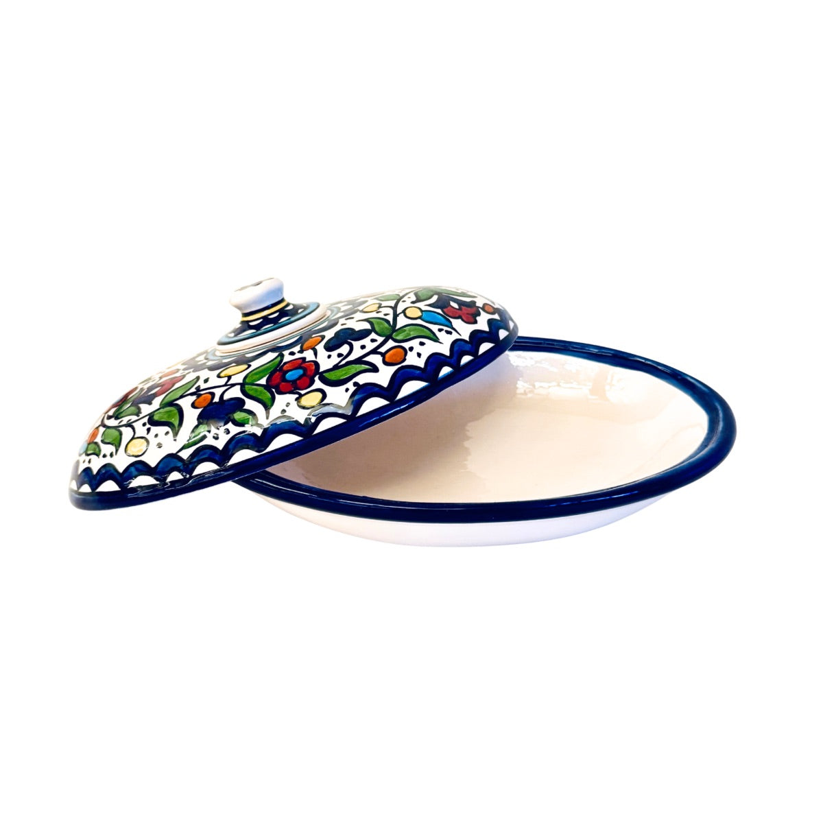 Ceramic Covered Dish (9") - Multicolor