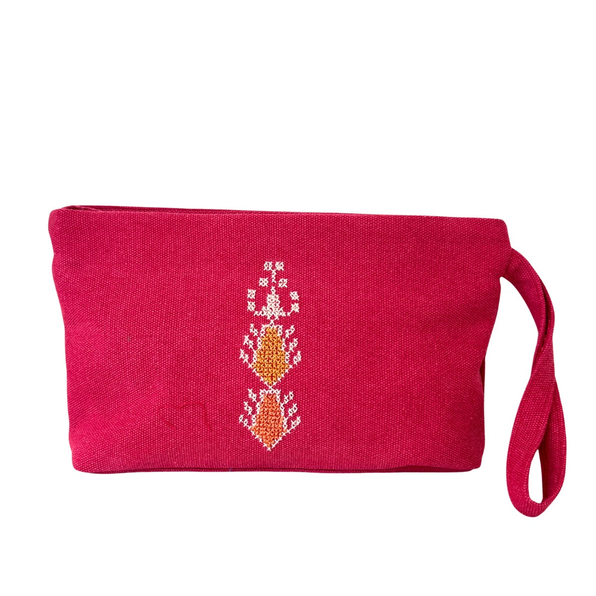 Cypress Tatreez Clutch - Raspberry