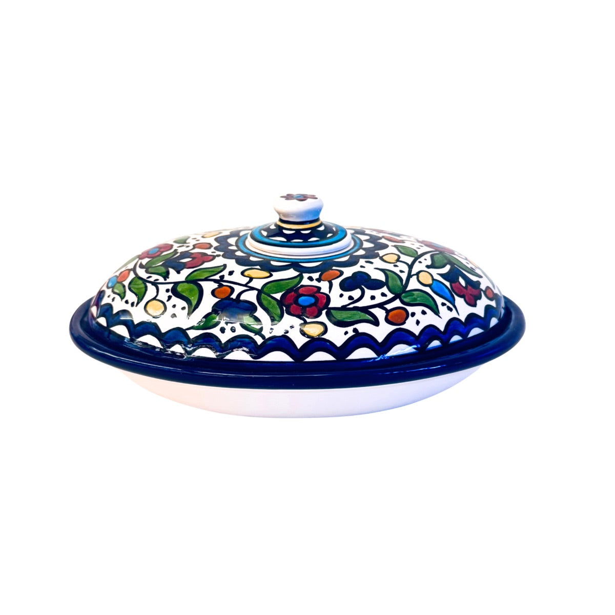 Ceramic Covered Dish (9") - Multicolor