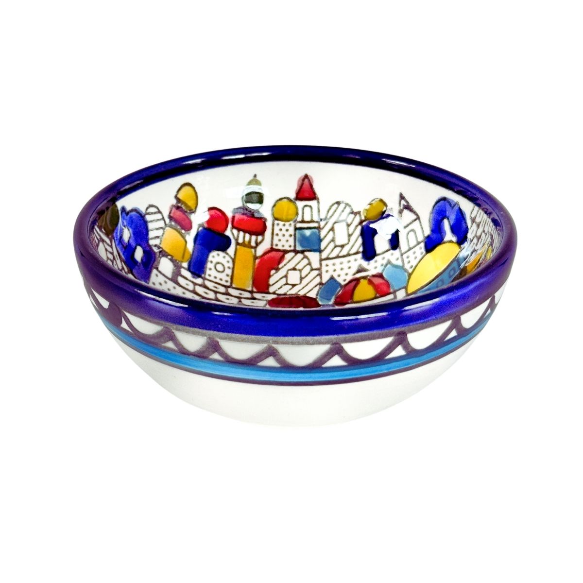 Ceramic "Dipping" Bowl (3.5”) - Jerusalem