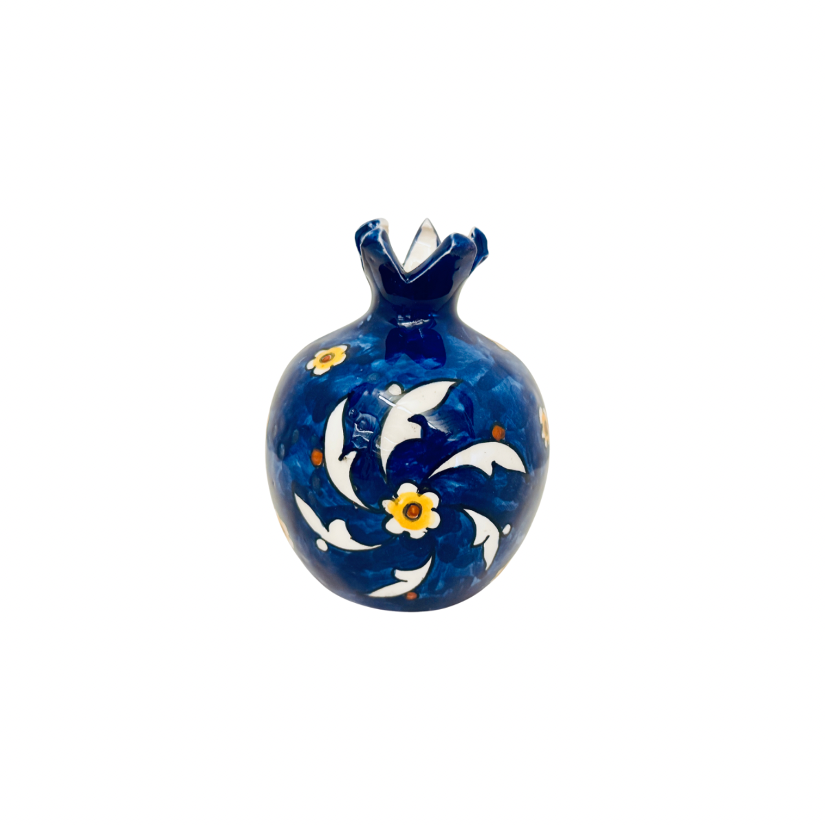 Ceramic Pomegranate Vase - Blue