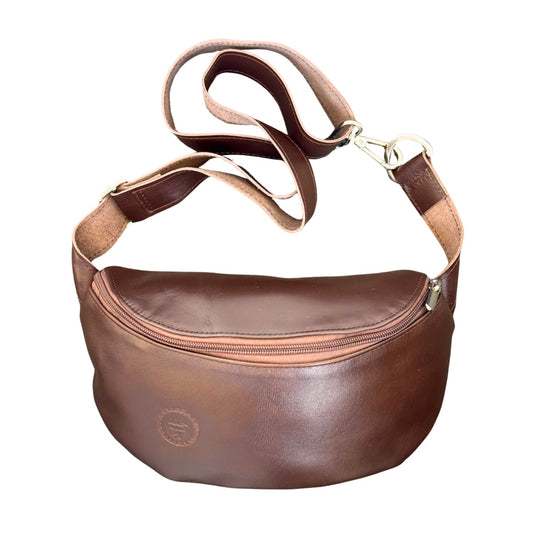 Leather Fanny Pack - Brown