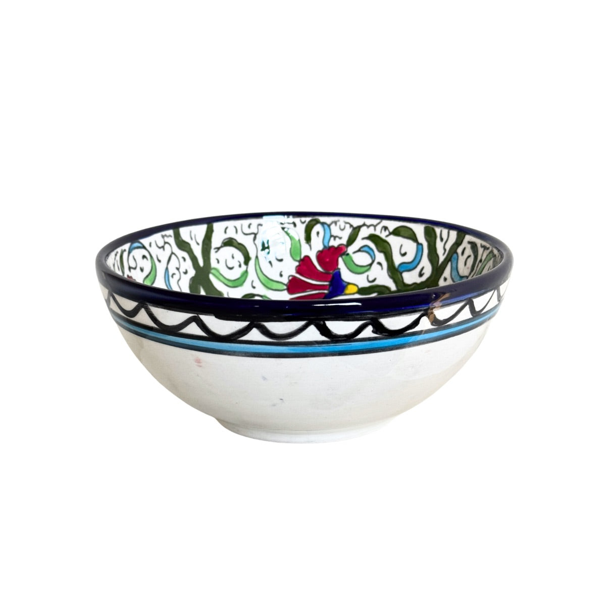 Ceramic Bowl 7" - Multicolor Floral