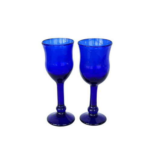 Glass Goblets (Set of 2) - Sapphire