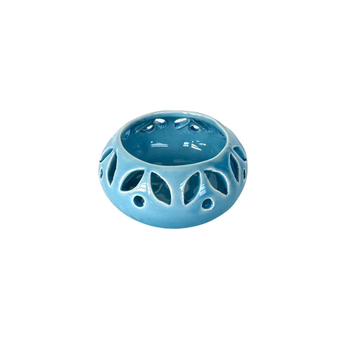Ceramic Candle Holder - Sky Blue