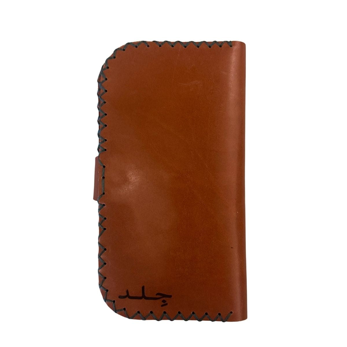 Leather Bi-Fold Snap Wallet - Caramel