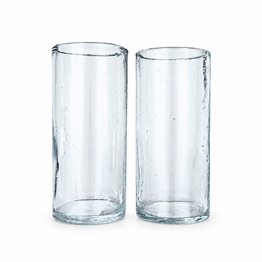 Glass Tumblers (6”), Set of 2 - Clear