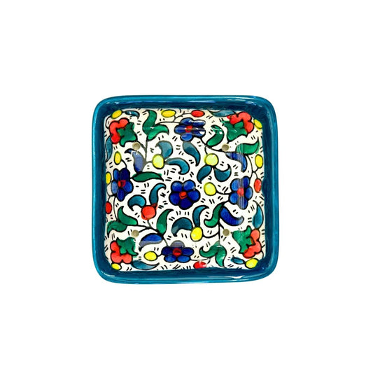 Square Soap Dish - Teal Multicolor