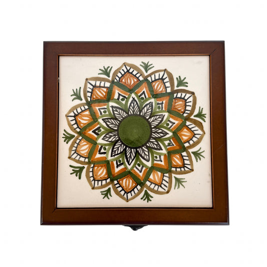 Nisf Wooden Box w/Ceramic Tile