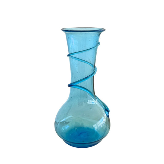 Glass Swirl Vase (11”) - Mediterranean