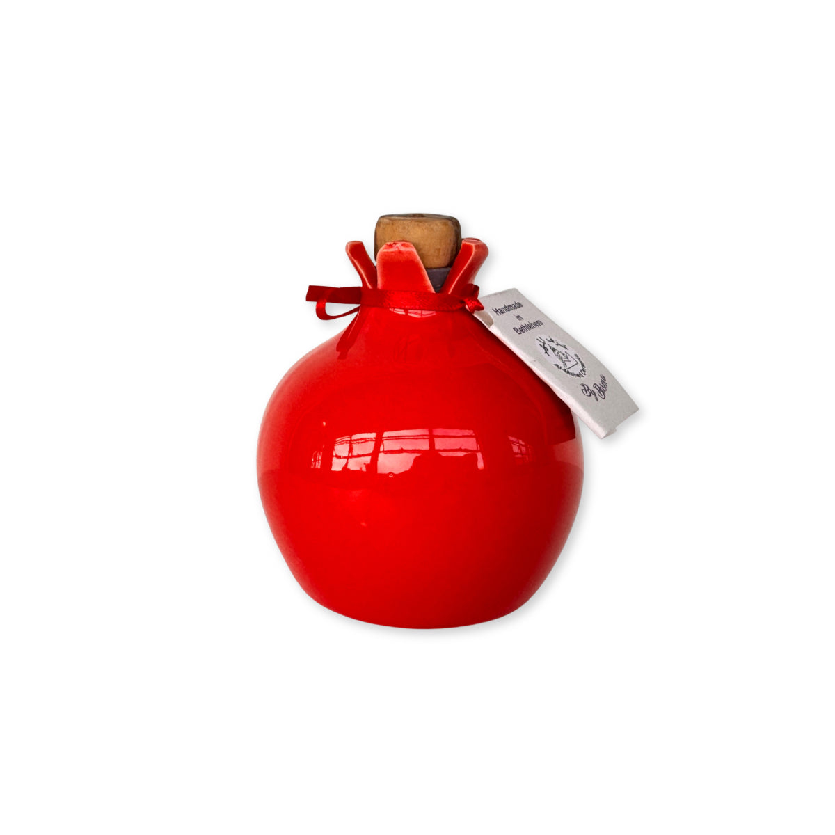 Ceramic Pomegranate w/Stopper - Red
