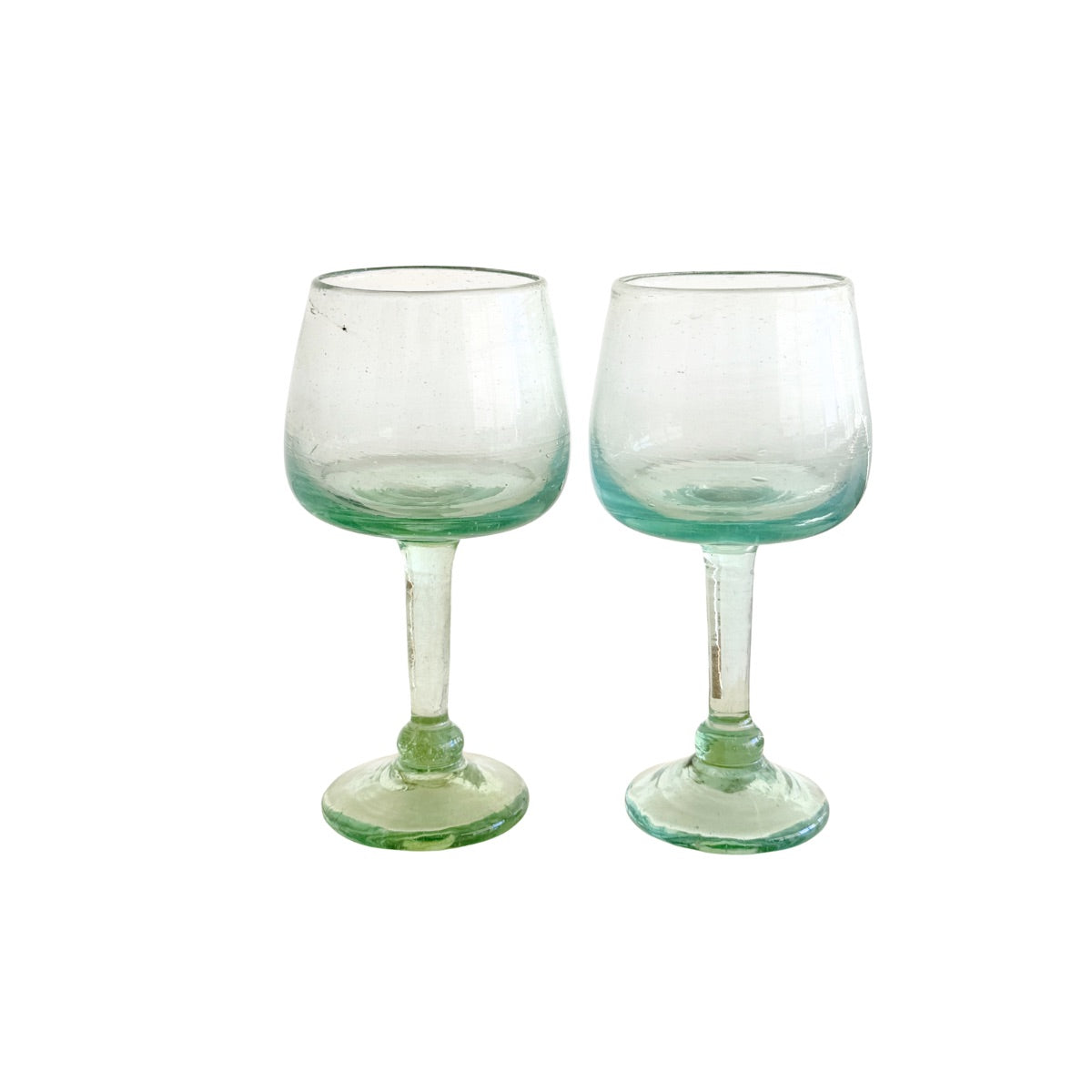 Glass Stemware (Set of 2) - Sea Glass