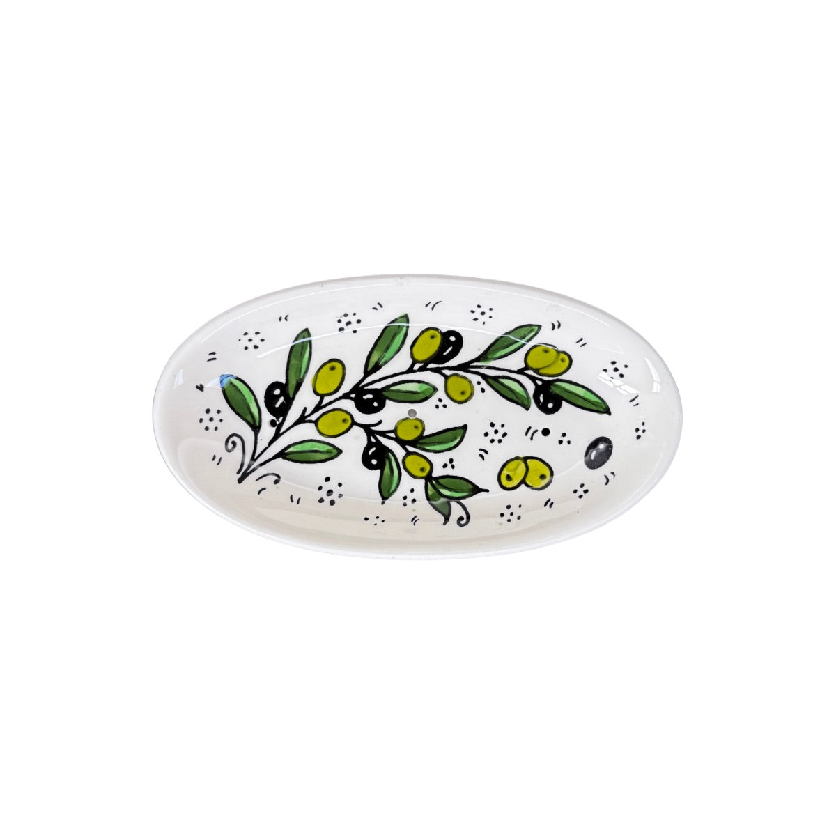 Ceramic Soap Dish (7”) - Olives
