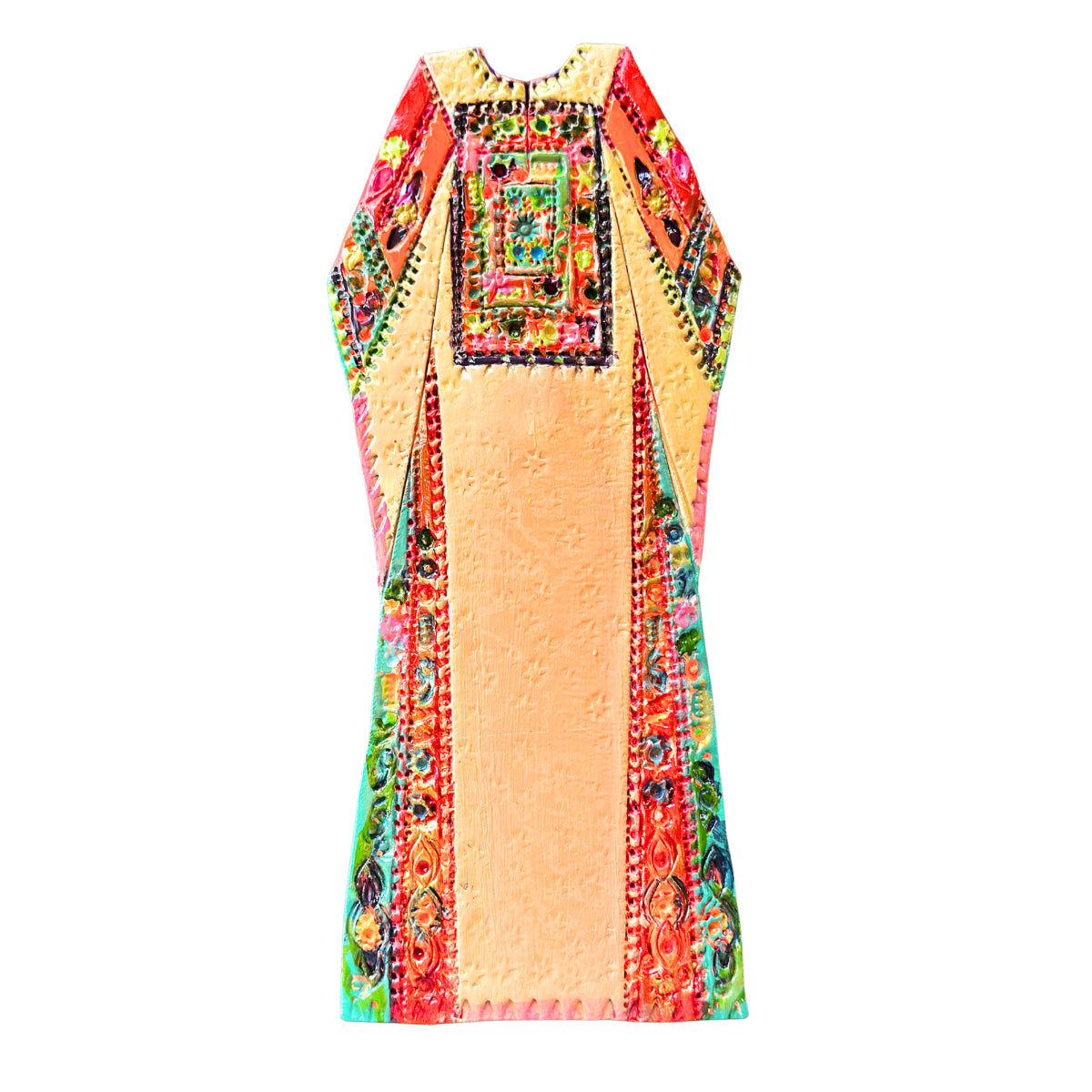 Hand-Painted Clay Thobe 11” - Lifta