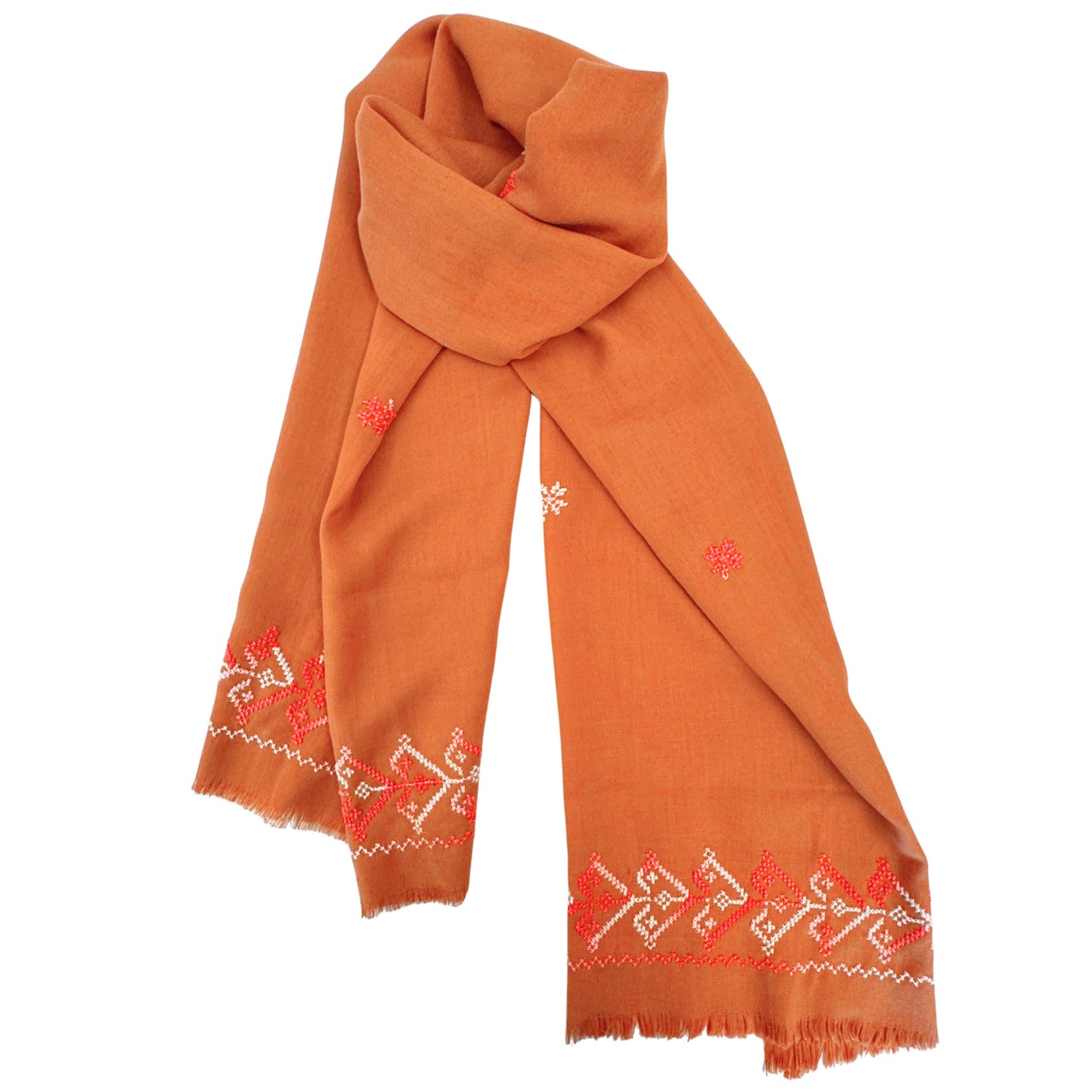 Embroidered Cotton Scarf