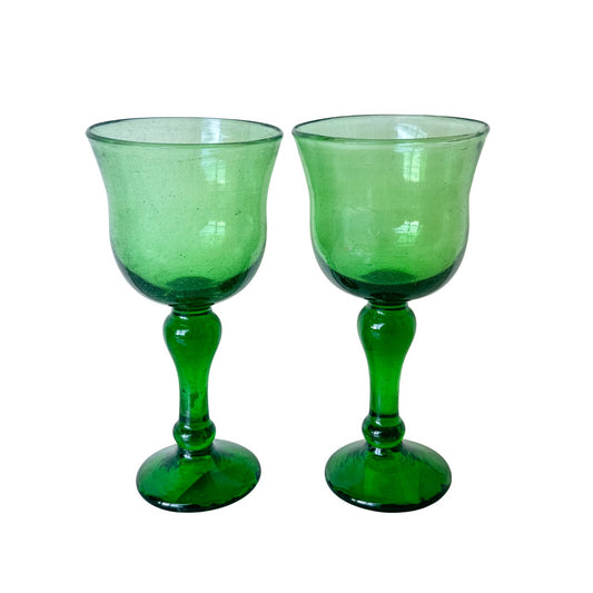Glass Stemware (Set of 2) - Emerald