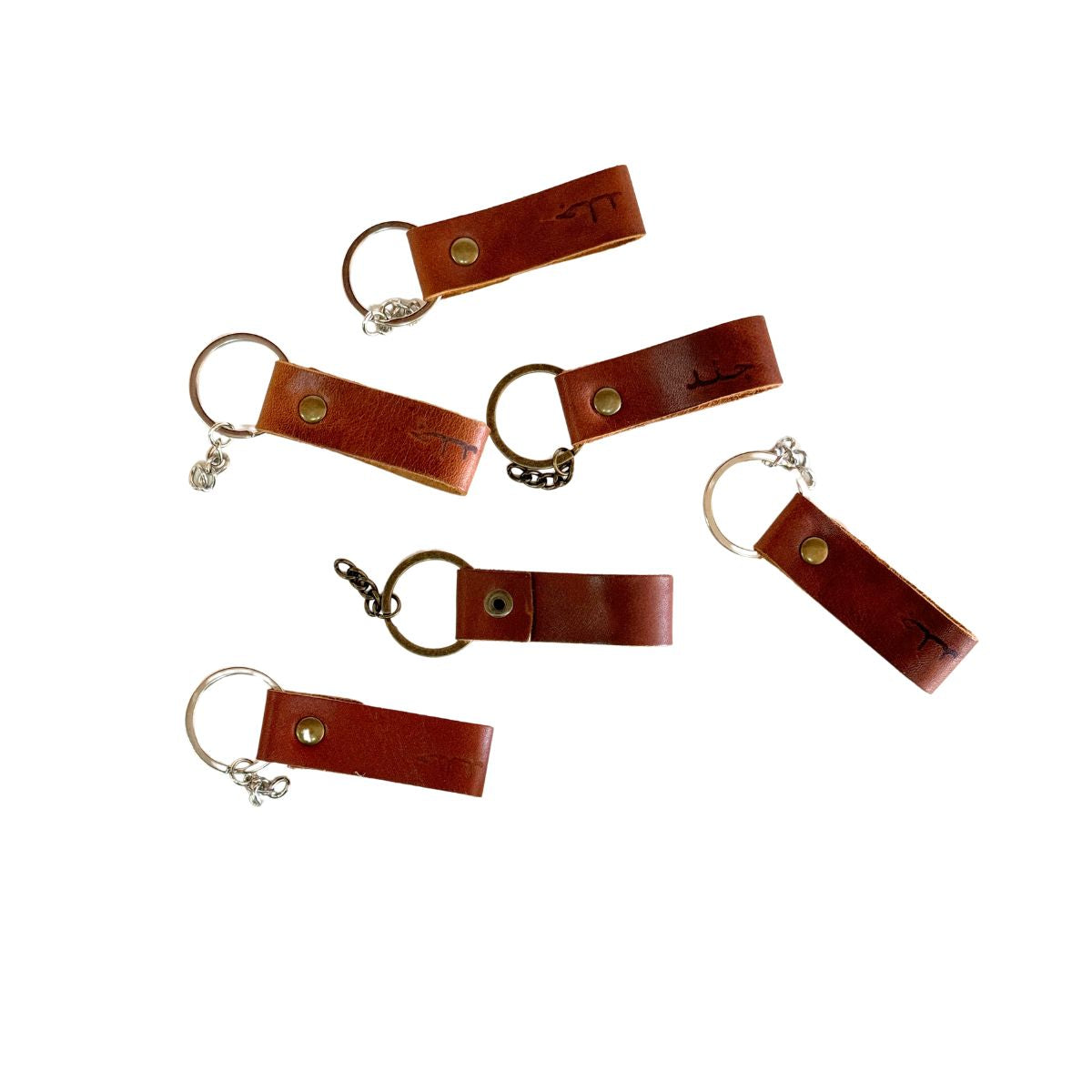 Leather Keychain - Chestnut Brown
