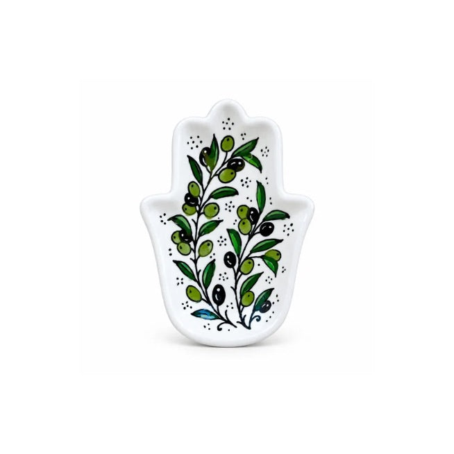 Ceramic "Hamsa" Dish - Olives