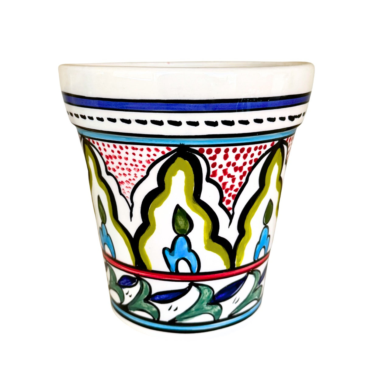 Ceramic Flower Pot  (8") - Arabesque