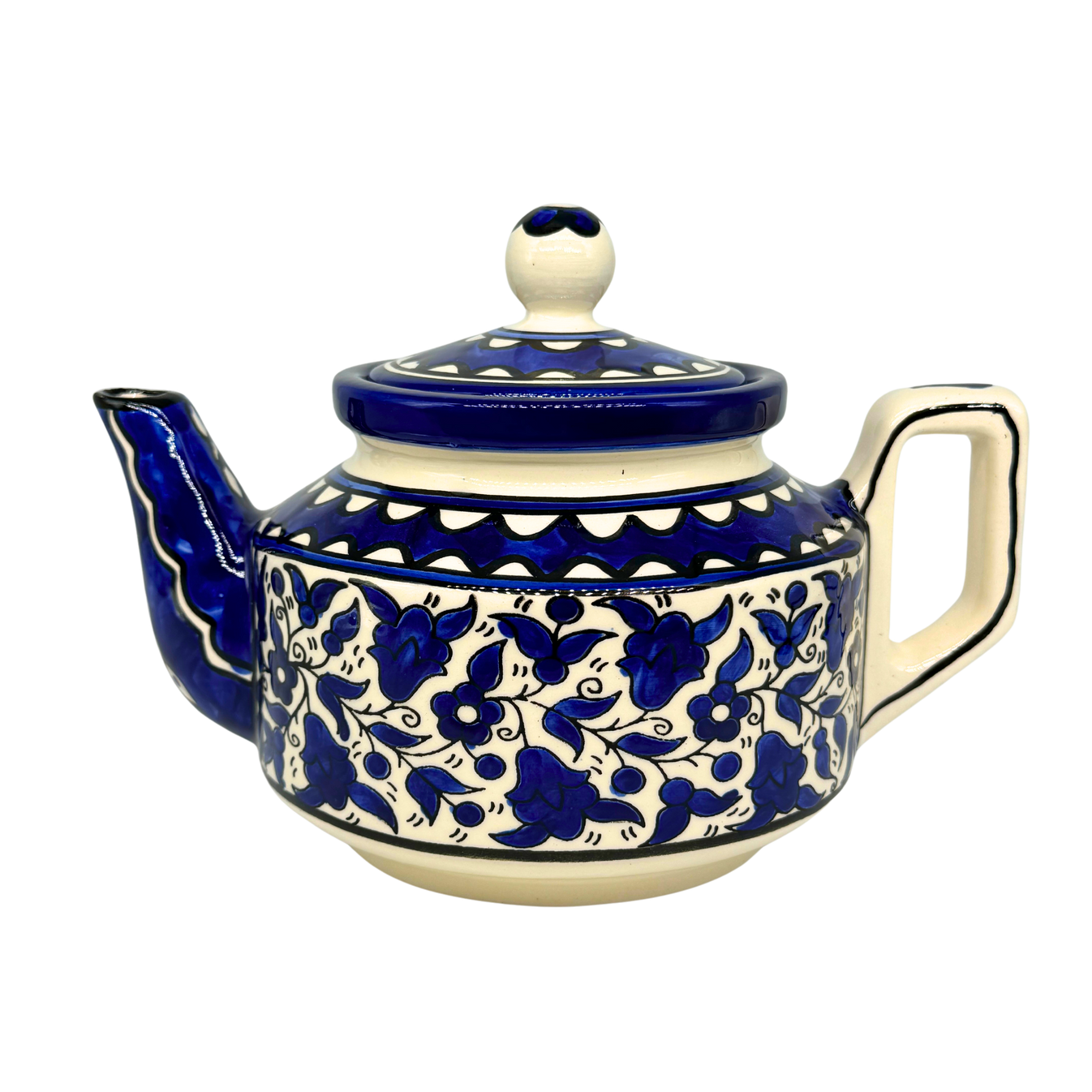 Ceramic Teapot Classic Blue Shop Palestine