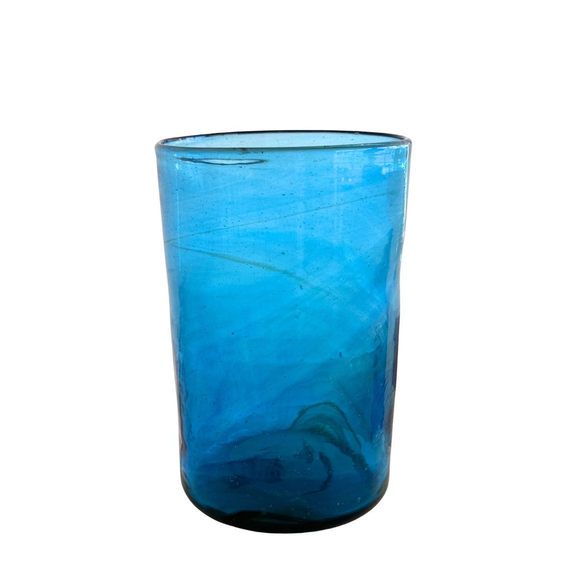 Glass Vase Straight Edge (7”x3.5”) - Mediterranean