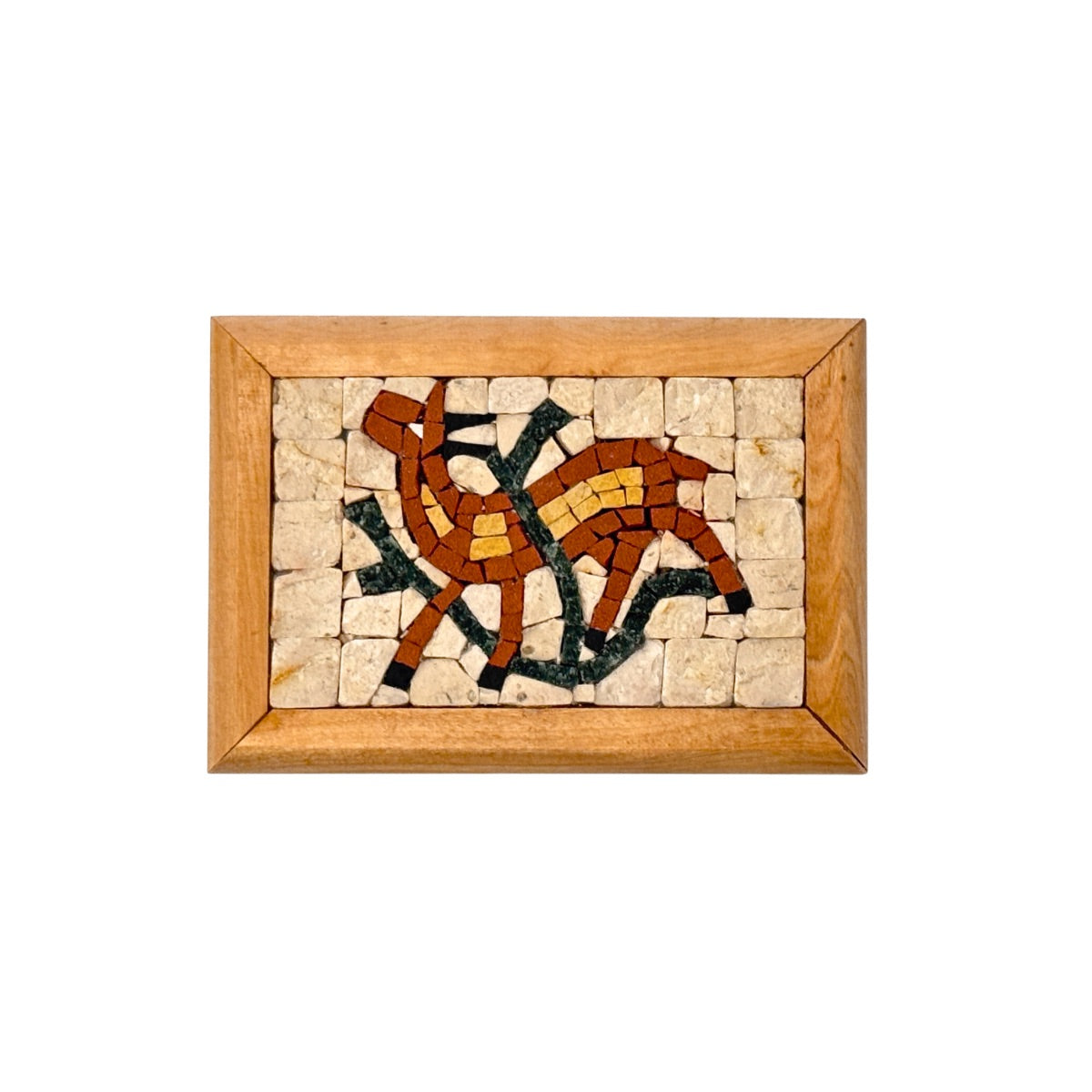 Mosaic Glass & Wood Box - Gazelle