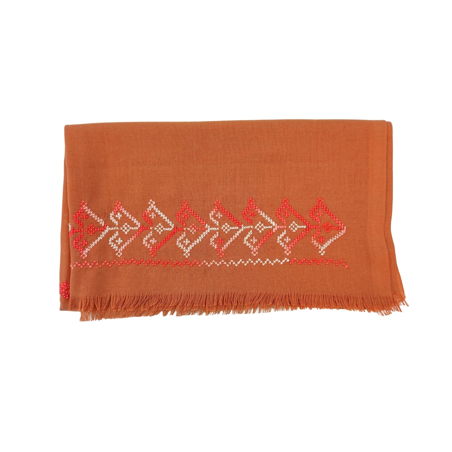 Embroidered Cotton Scarf