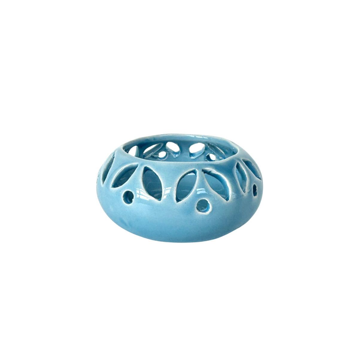 Ceramic Candle Holder - Sky Blue