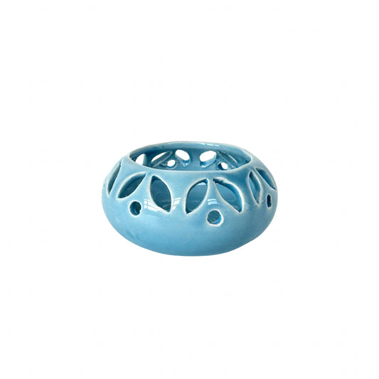 Ceramic Candle Holder - Sky Blue
