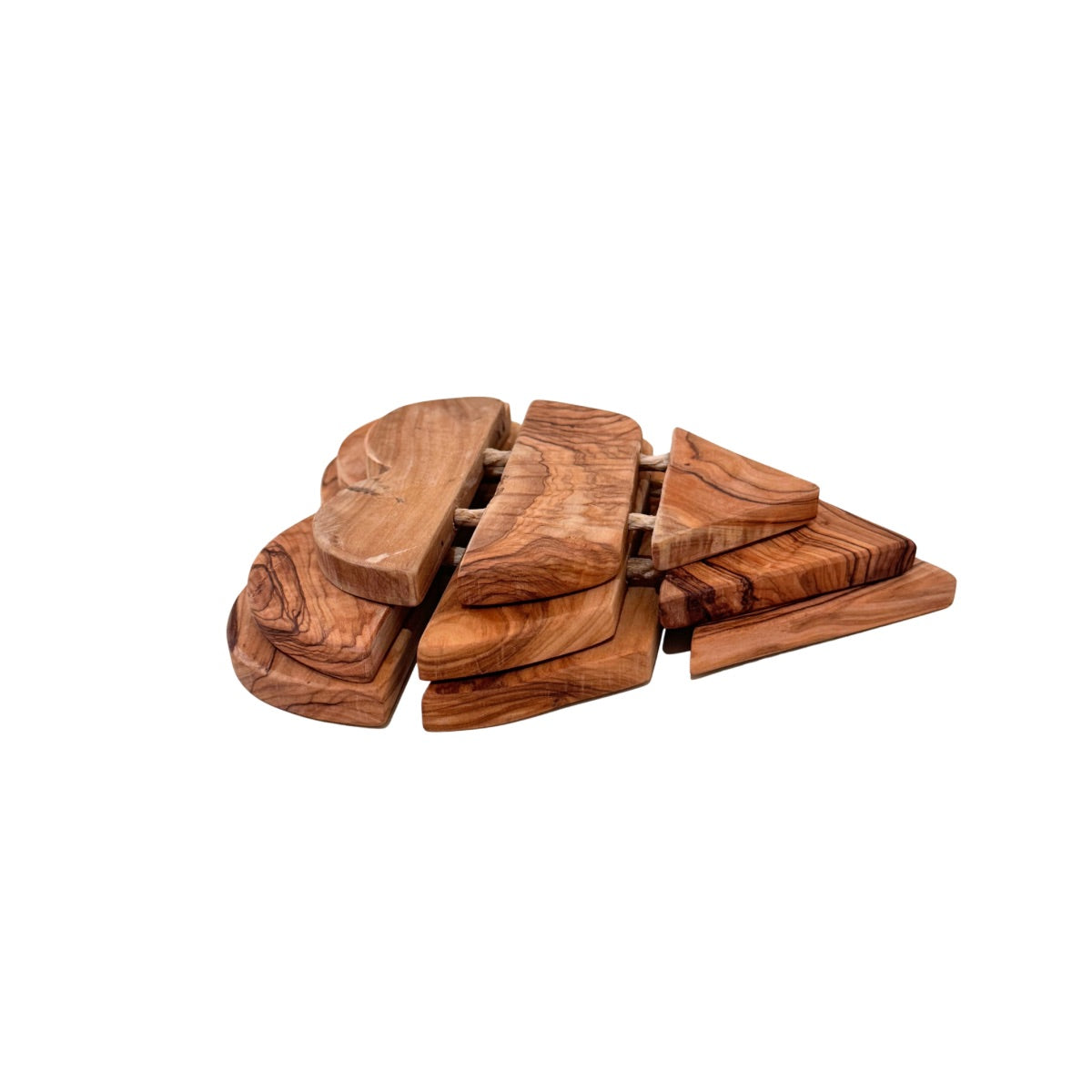 Olive Wood Trivets (Set of 3) - Hearts