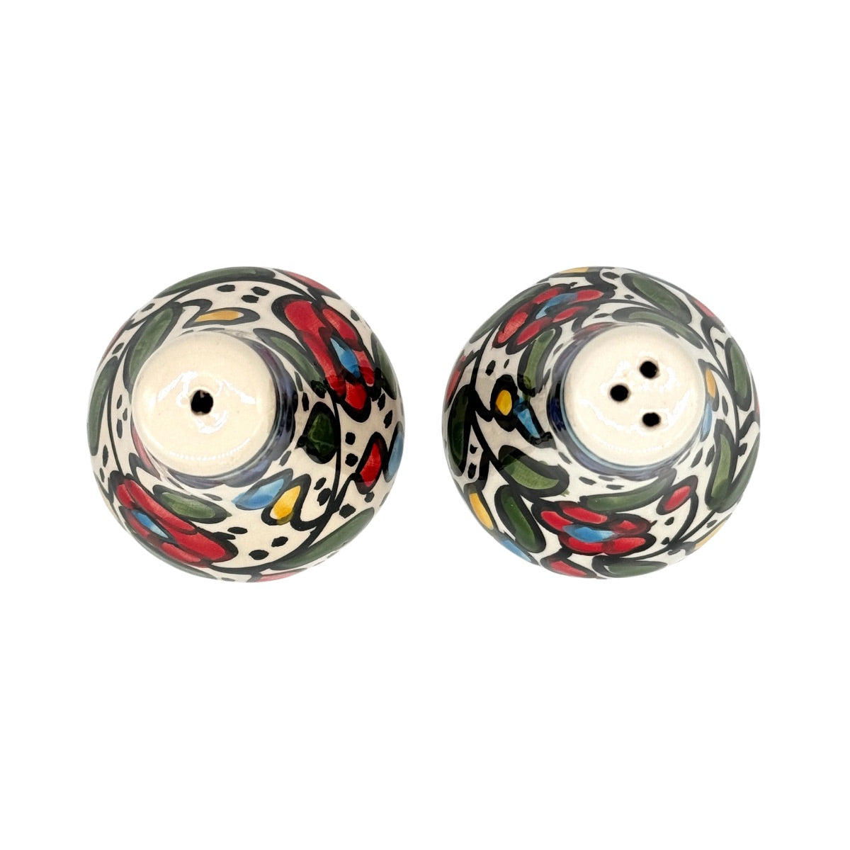 Ceramic Salt & Pepper Shakers - Multicolor