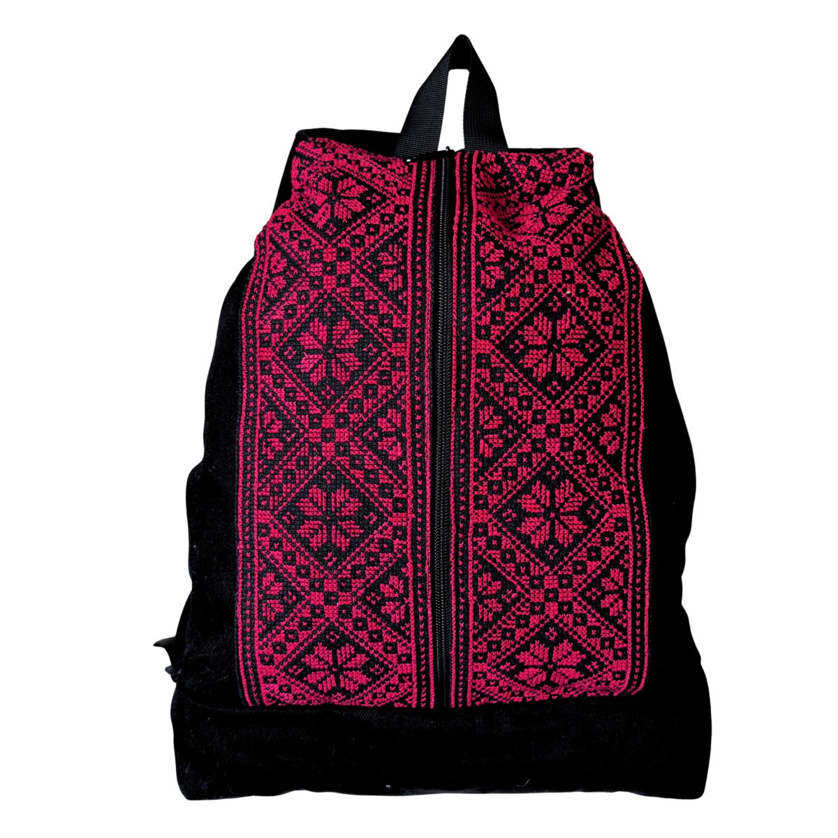 Embroidered Backpack - Red