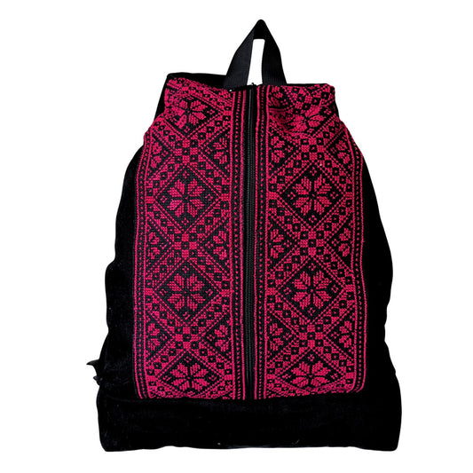 Embroidered Backpack - Red
